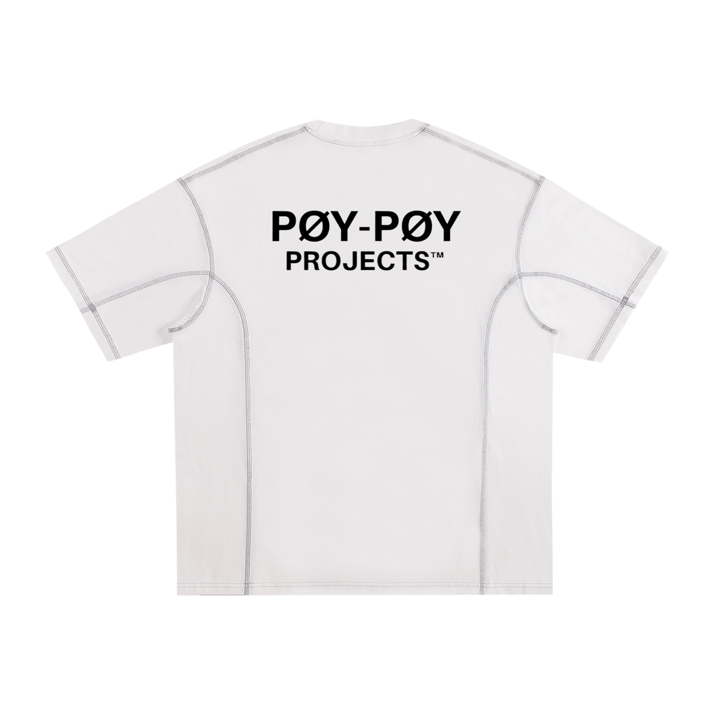 LOGO Streetwear Contrast-Stitched Cotton T-Shirt