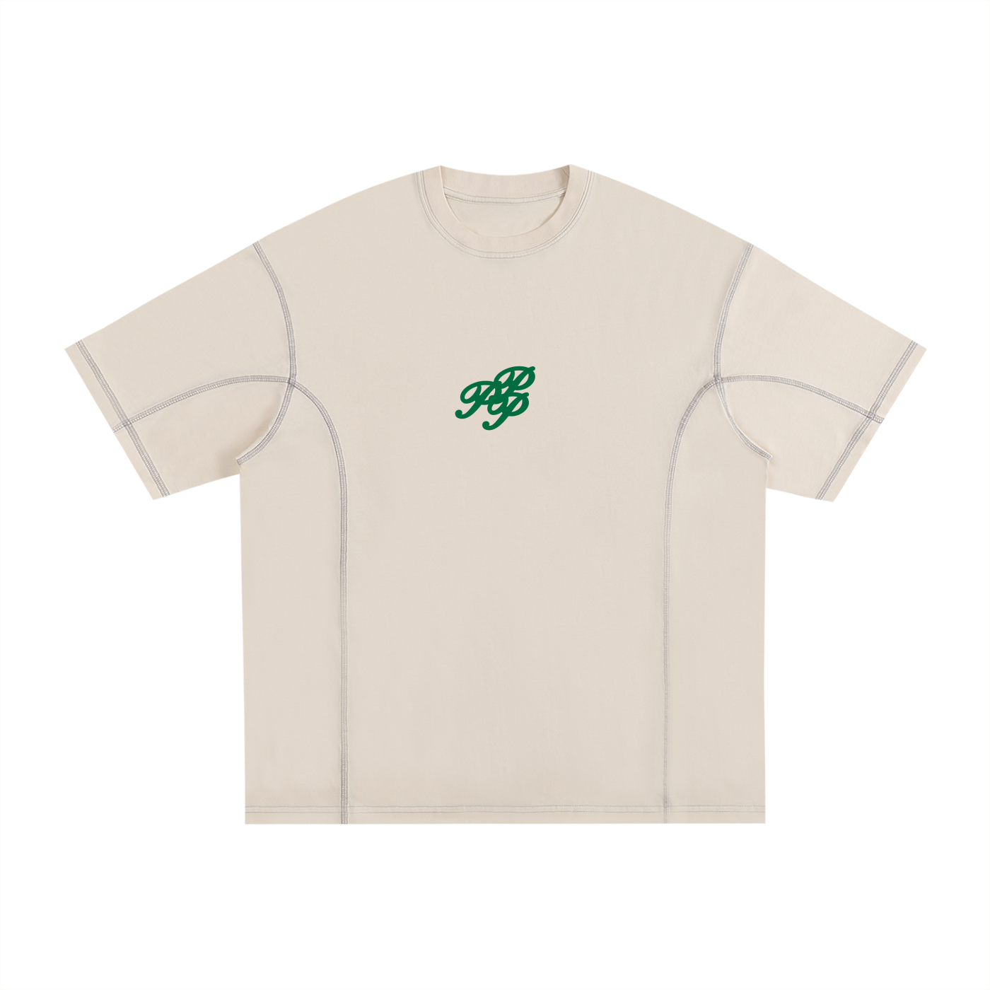 Streetwear Contrast-Stitched Cotton T-Shirt