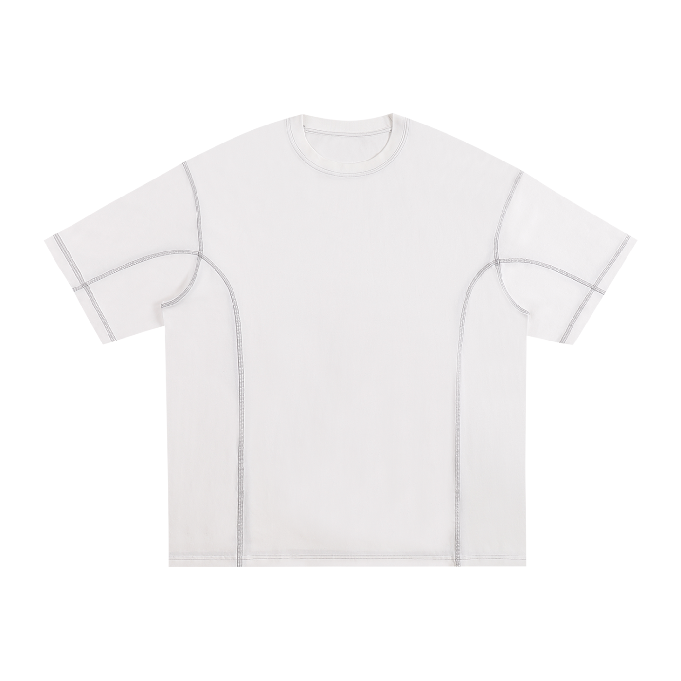 LOGO Streetwear Contrast-Stitched Cotton T-Shirt
