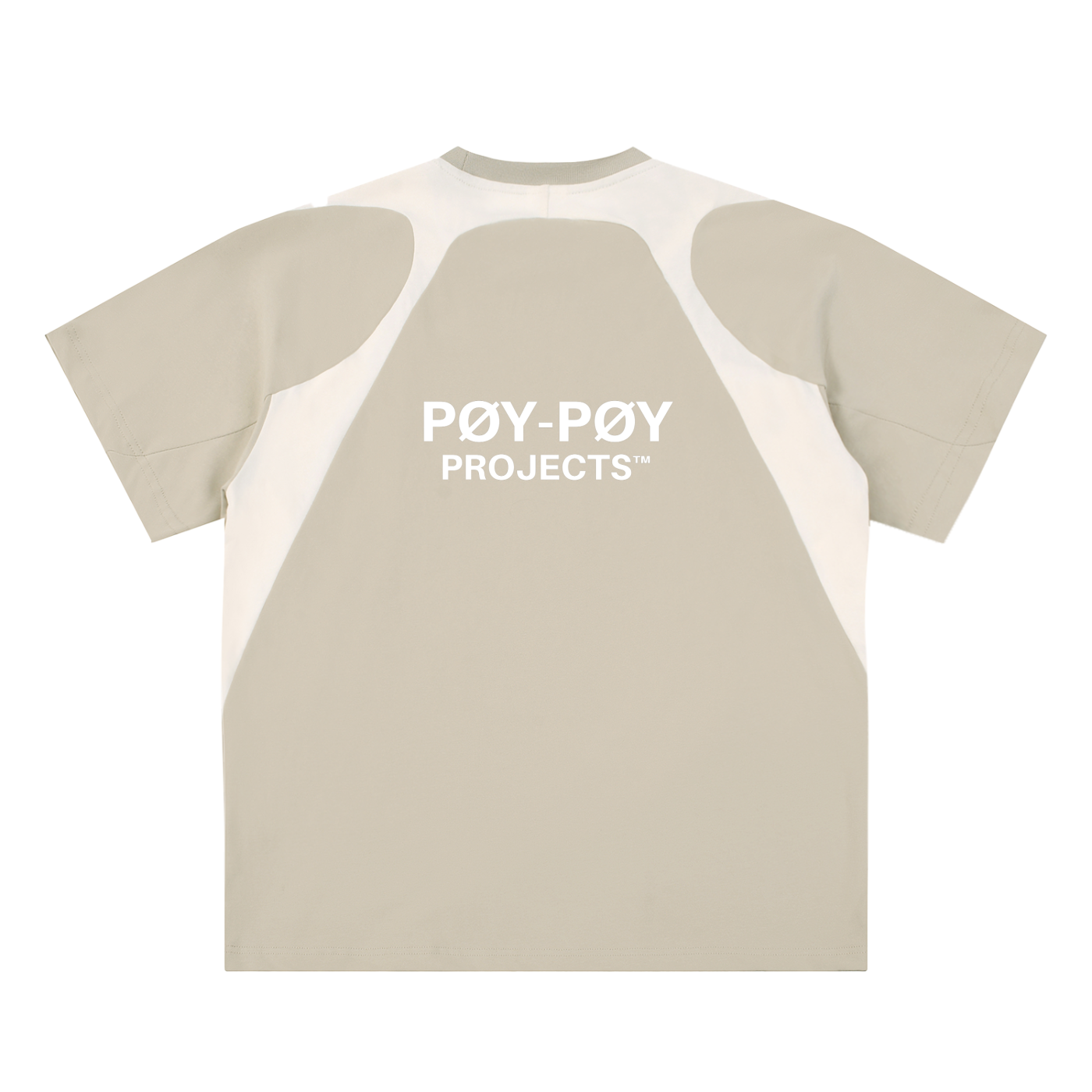 Contrast Panel Cotton T-Shirt