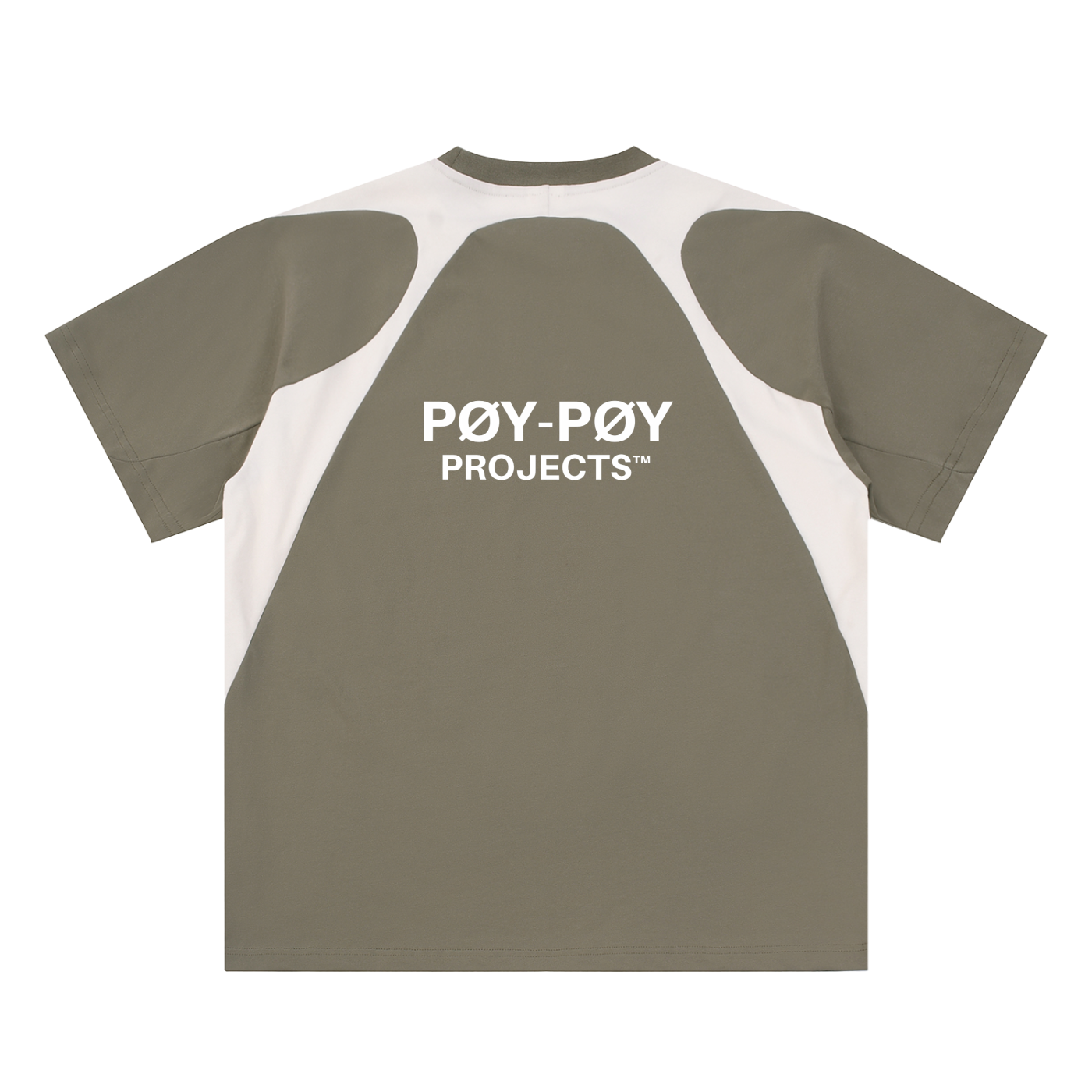 Contrast Panel Cotton T-Shirt