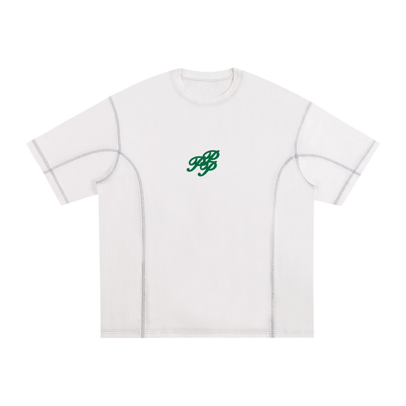 Streetwear Contrast-Stitched Cotton T-Shirt