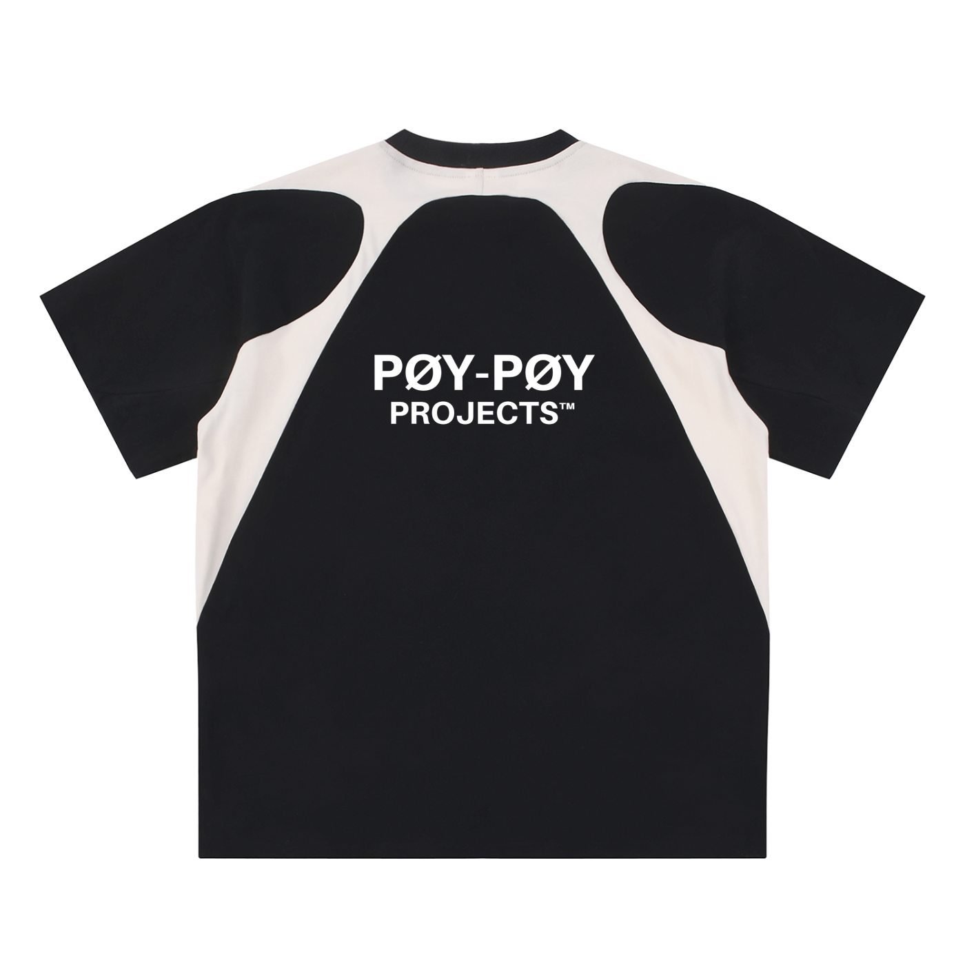 Contrast Panel Cotton T-Shirt