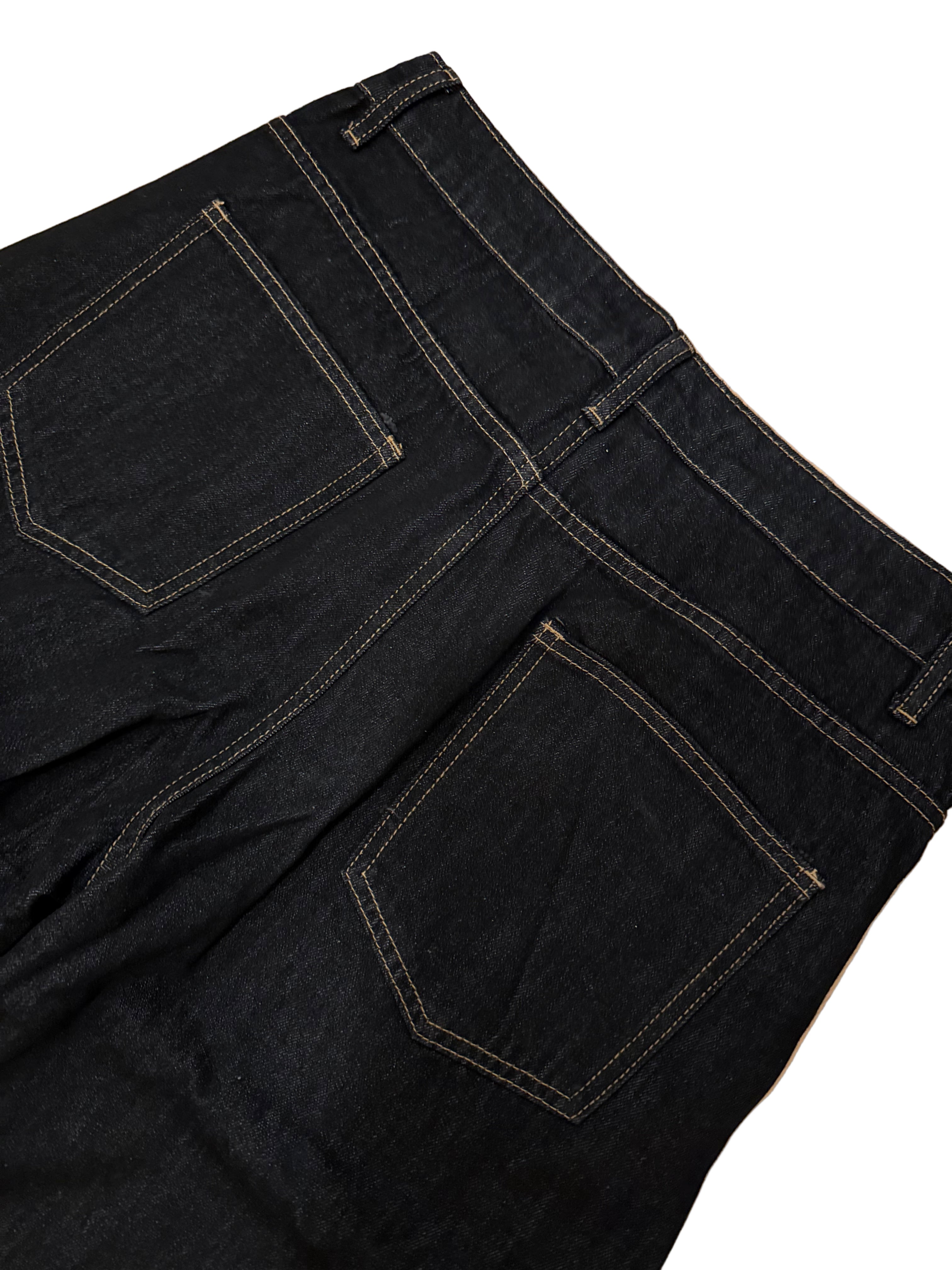 WIDE BLACK DENIM JEANS