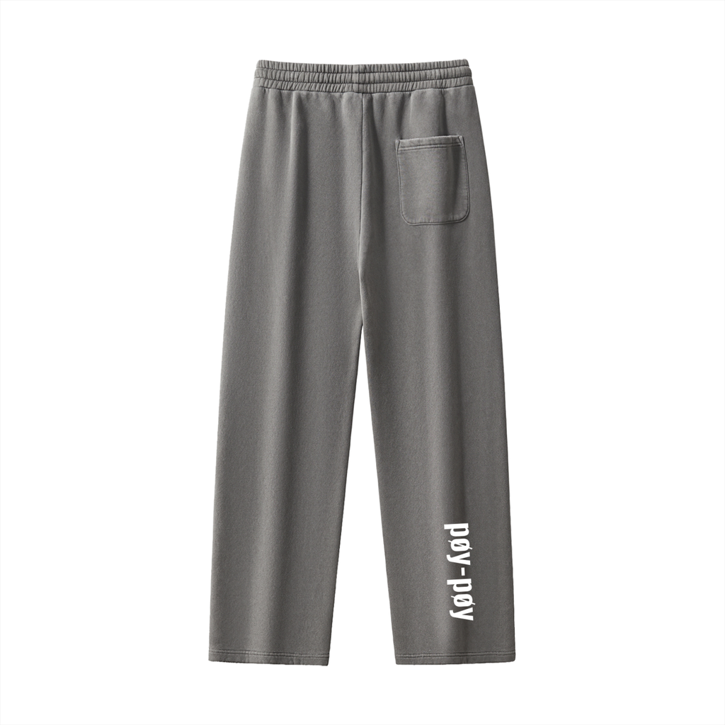 Frayed Enzyme Washed Fleece Sweatpants