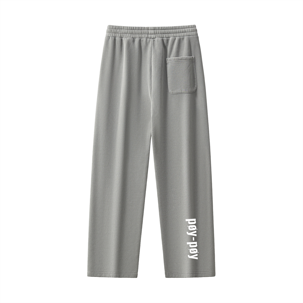 Frayed Enzyme Washed Fleece Sweatpants