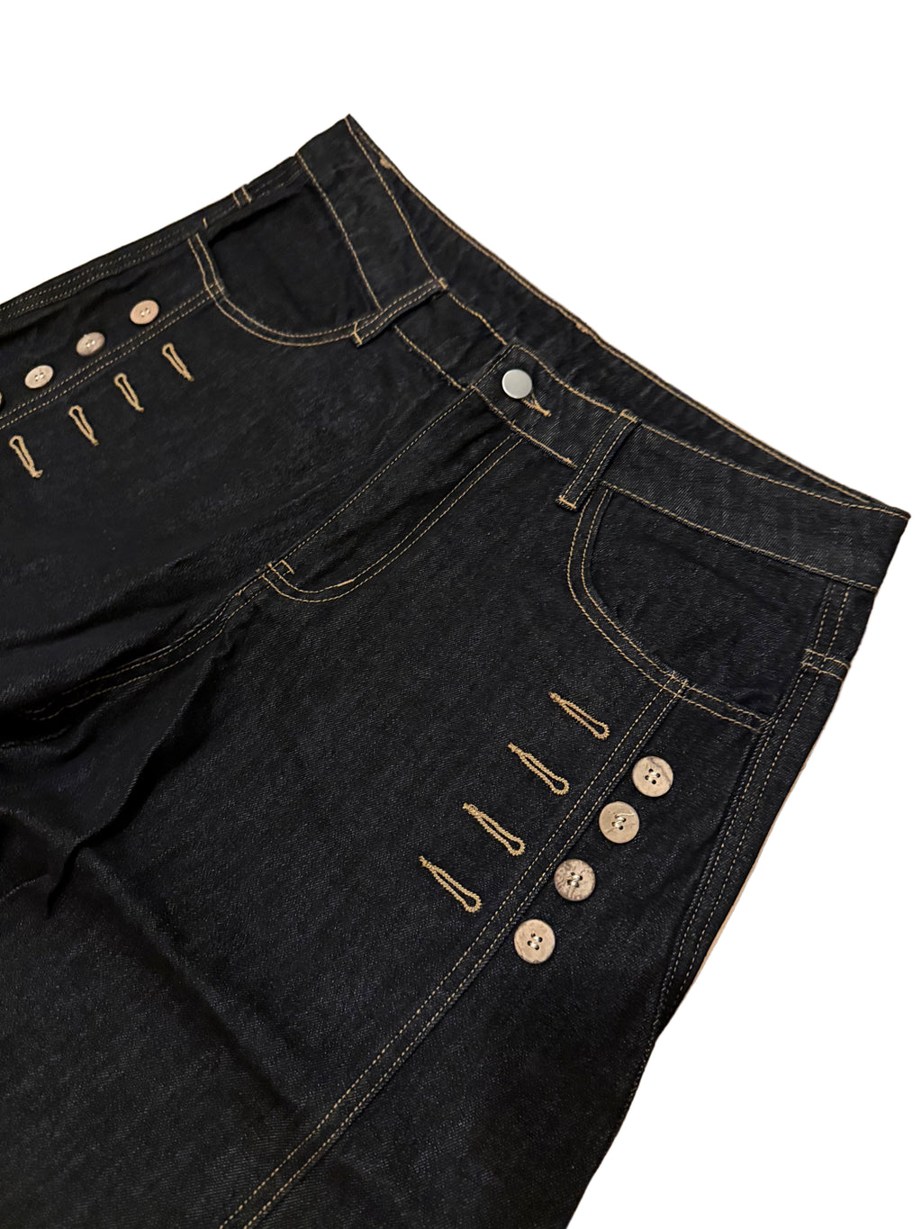 WIDE BLACK DENIM JEANS