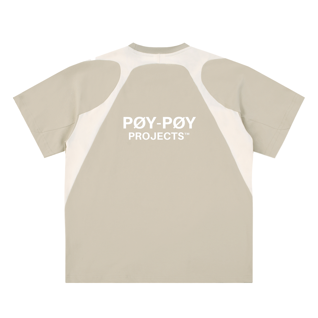 Contrast Panel Cotton T-Shirt