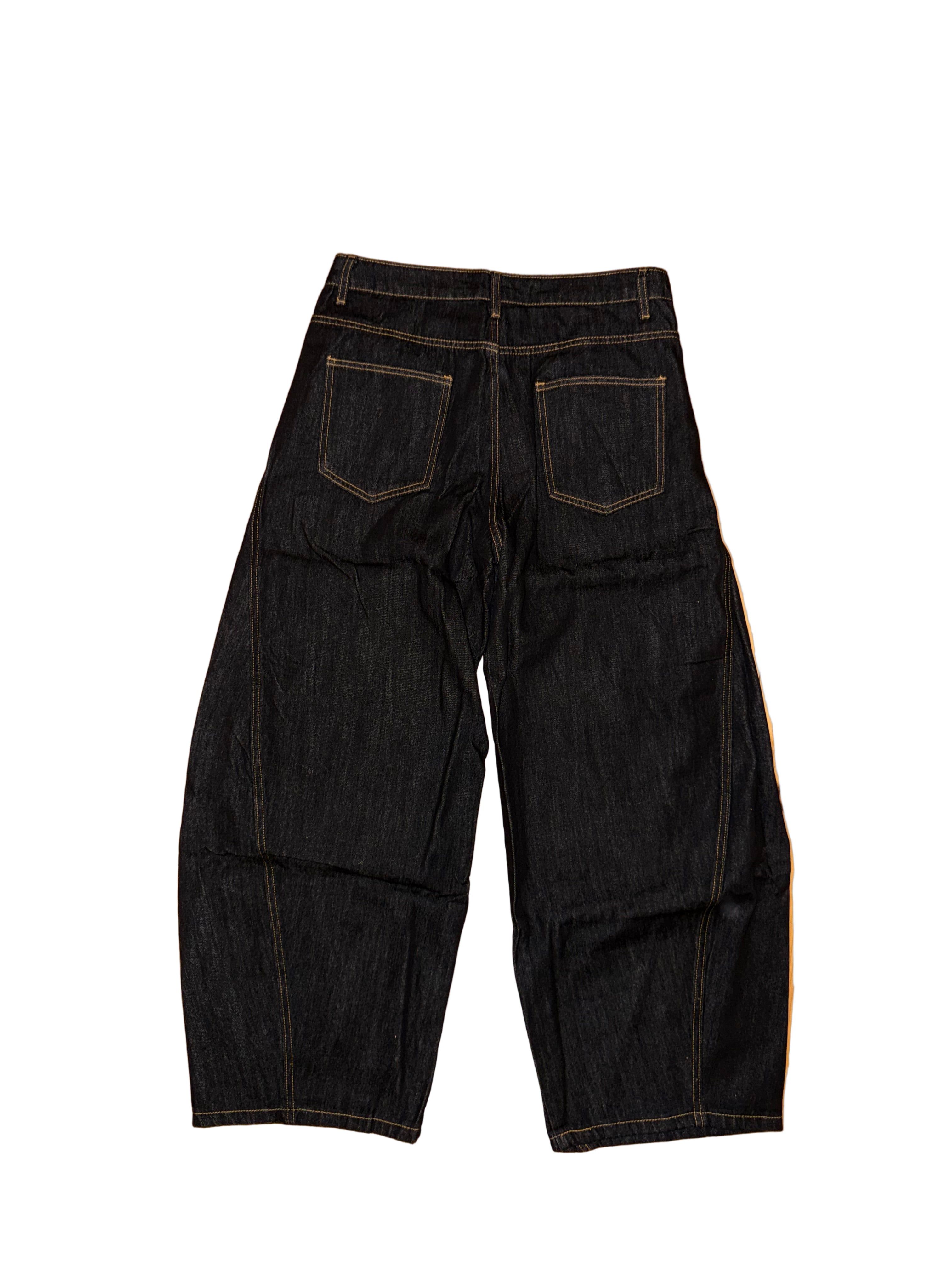 WIDE BLACK DENIM JEANS