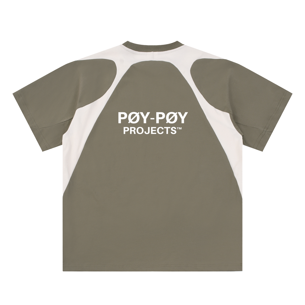 Contrast Panel Cotton T-Shirt