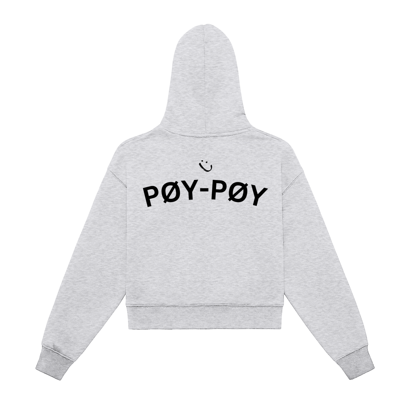 Fleeced Zip-Up Cropped Hoodie