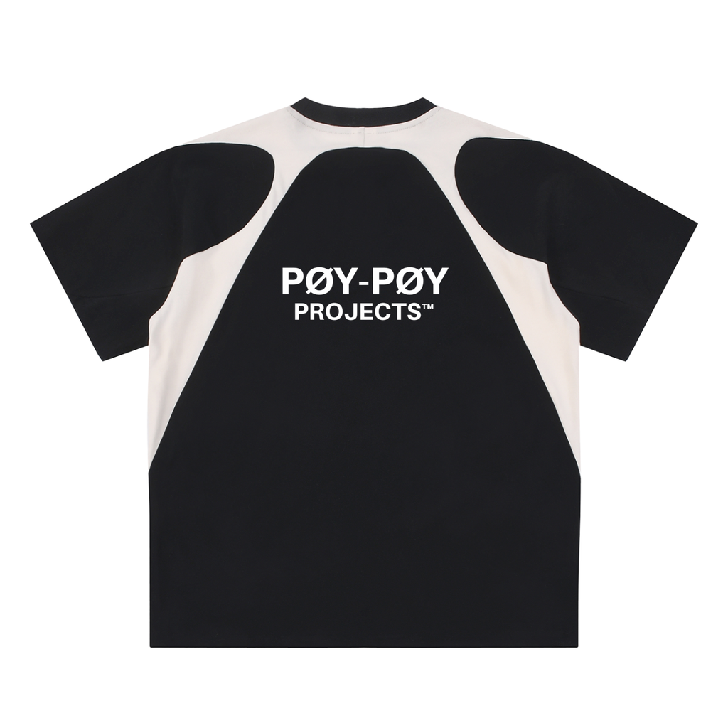 Contrast Panel Cotton T-Shirt