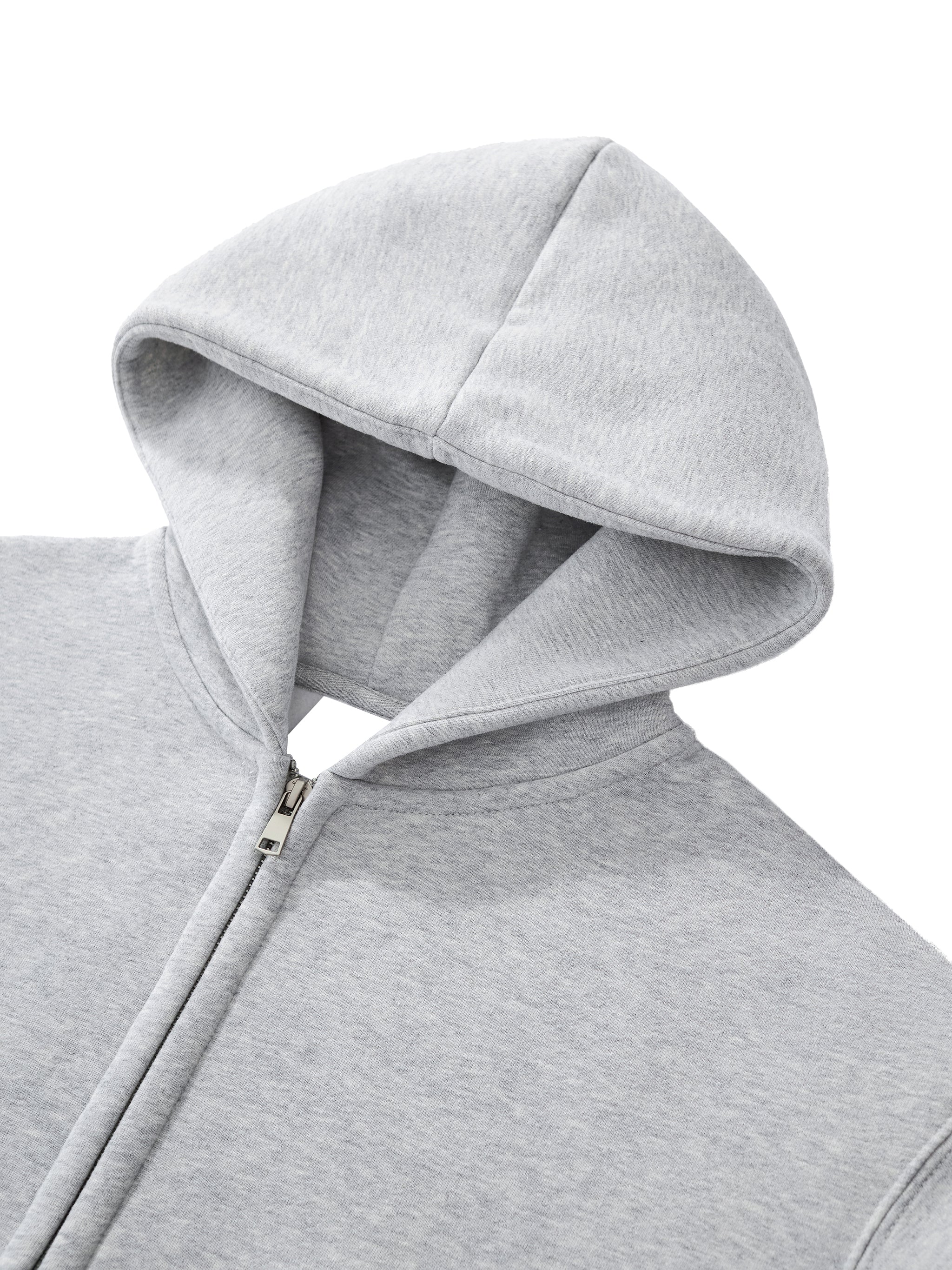 Women's Fleeced Zip-Up navel Cropped Hoodie